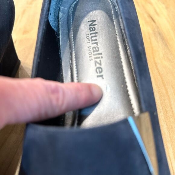 Naturalizer Womens Black Suede Block Heel Shoes Size 7 1/2 N - Picture 12 of 13